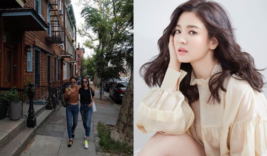 송혜교 댓글(사진=이진, 송혜교 인스타그램 캡처)